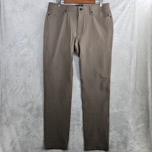 PROOF 72 hour Pants Mens 33x32 Taupe Brown Straight Leg Everyday Casual Trousers